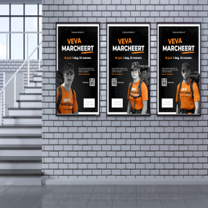 POSTERS - de aankondiging van VeVa Marcheert in de ROC's (3 versies)