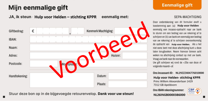 Voorbeeld opsturen