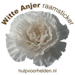 Witte Anjer raamsticker
